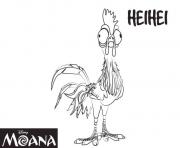 Printable heihei from moana disney  coloring pages